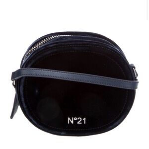 N°21 Navy Velvet Oval Crossbody Bag